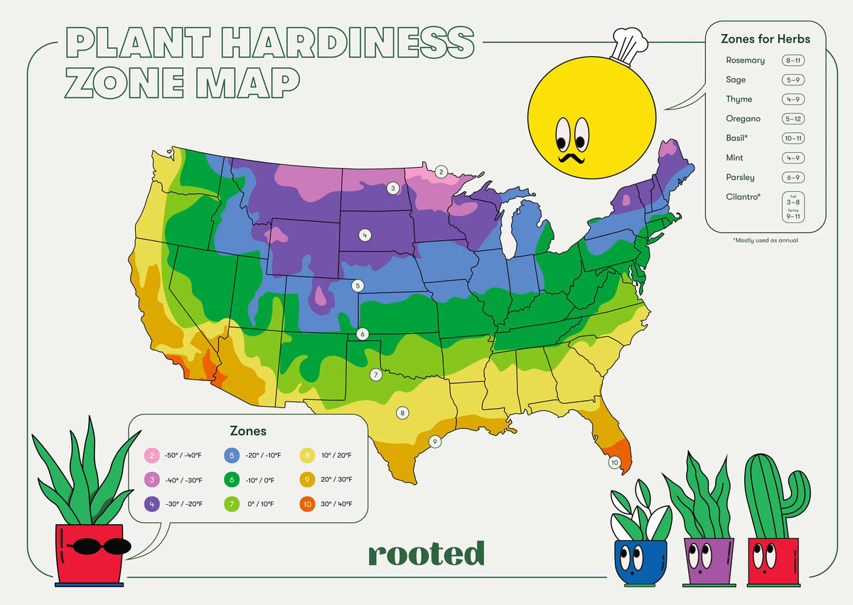 Zone Numbers Numbered Plant Hardiness Zone Map Commentaries | University Of