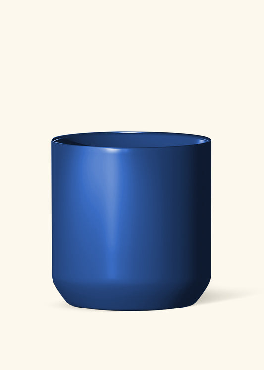 Ceramic Cylinder Planter, Blue