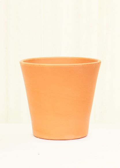 Deroma Plant Pot, Brown Terra Cotta Clay, 3-In.