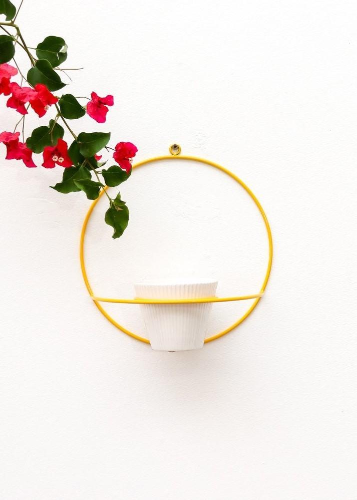 Coated Steel Circle Wall Planter Planter NewMade LA 