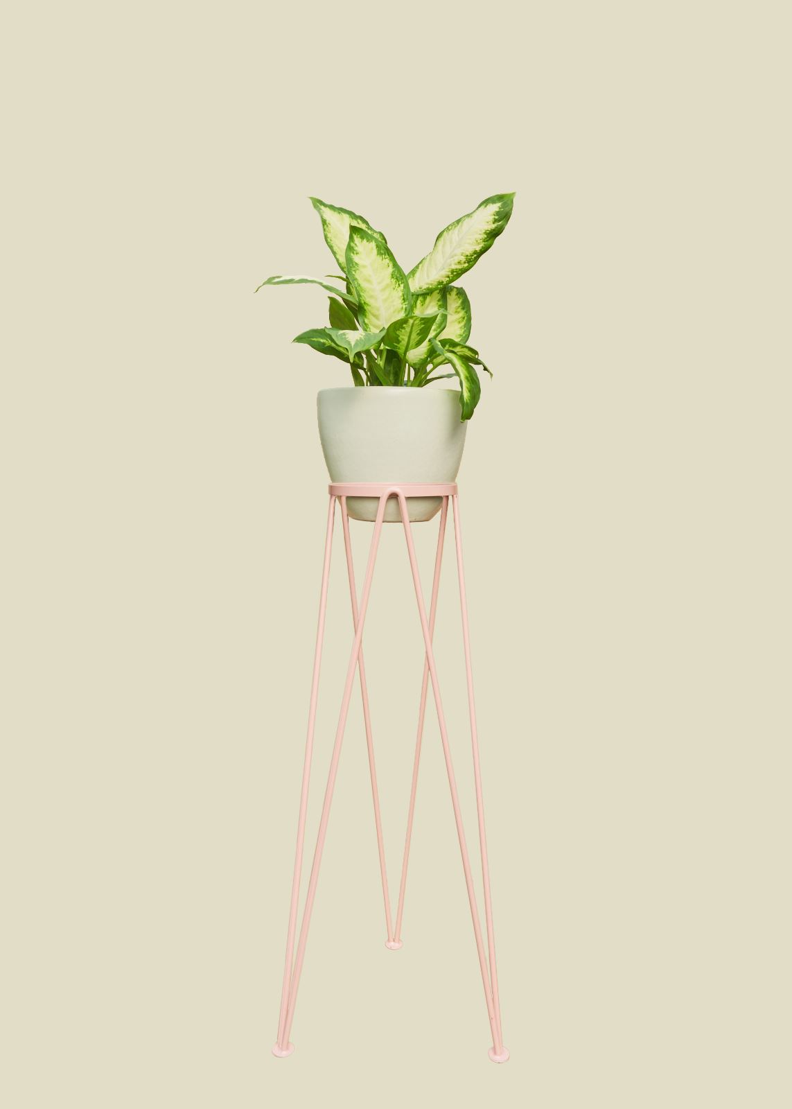 Coated Steel Standing Geometric Planter Planter NewMade LA Pink 